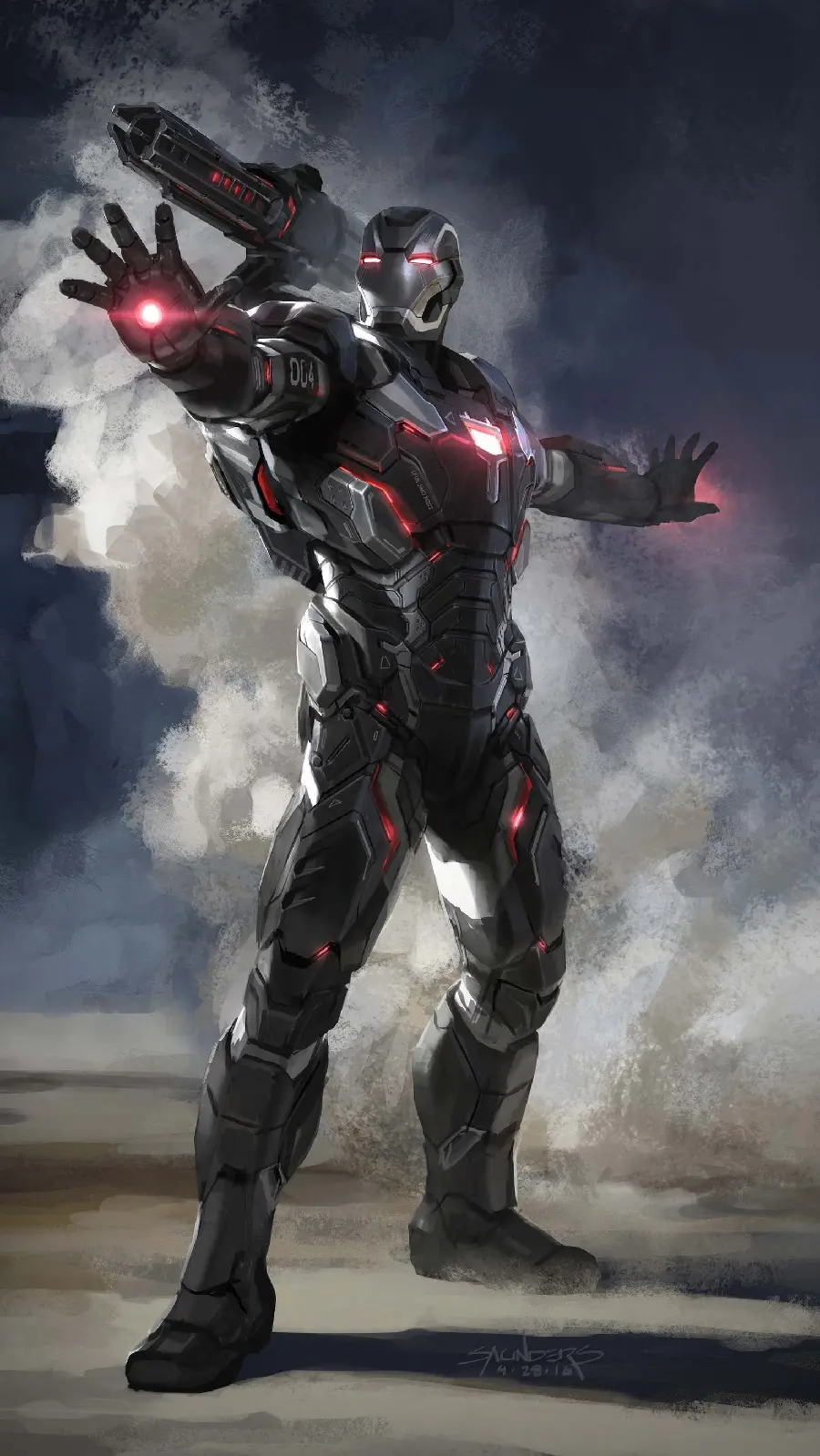 Stunning background with war machine design for iPhone