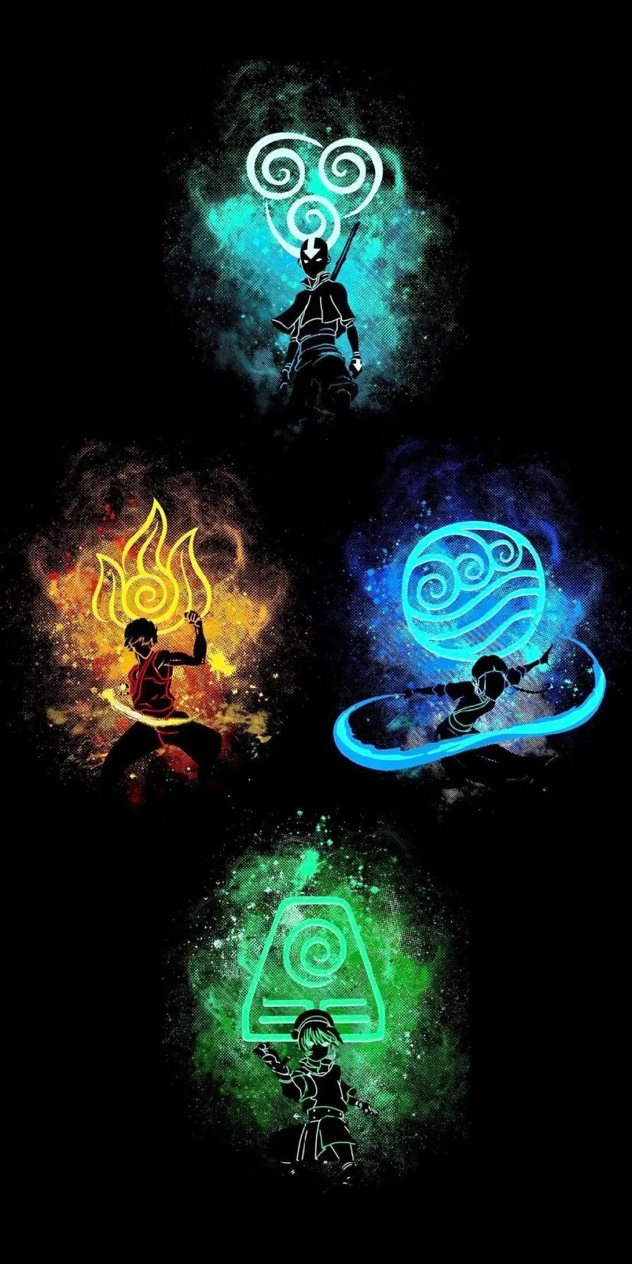 Stylish stock image of avatar elements suitable for phone lock screen