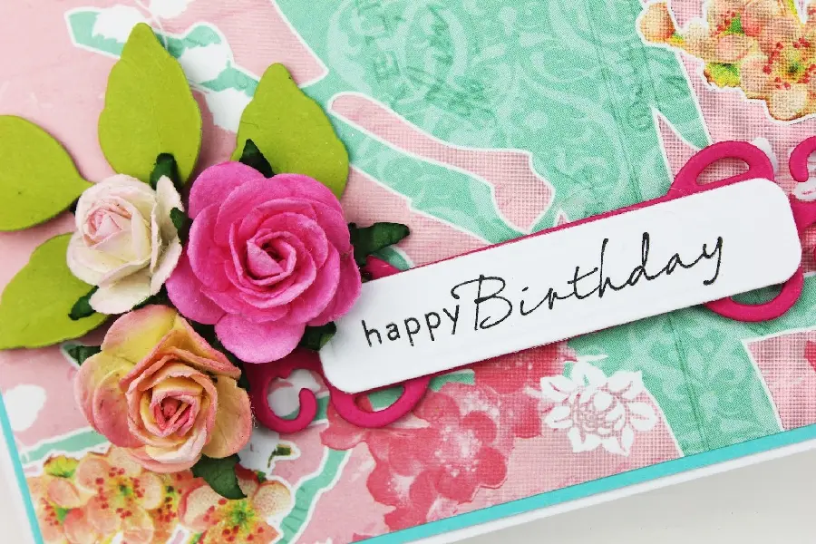 Happy Birthday with flowers