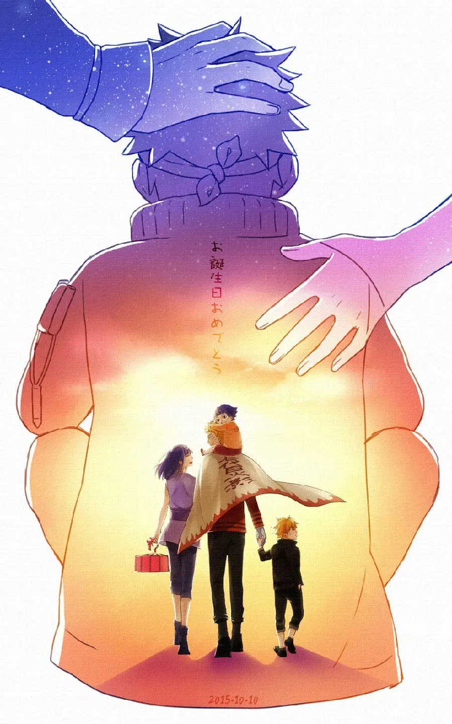 Anime family picture for iPhone and Samsung mobile wallpaper