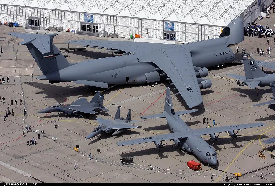 Stock image of military or logistics aircraft Hercules C 130