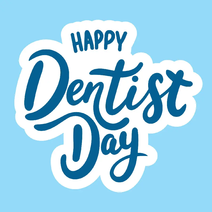 English text Happy World Dentist's Day