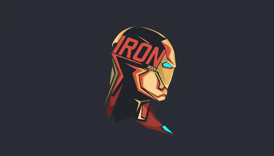 Professional Minimal Iron Man Background for Social Pages