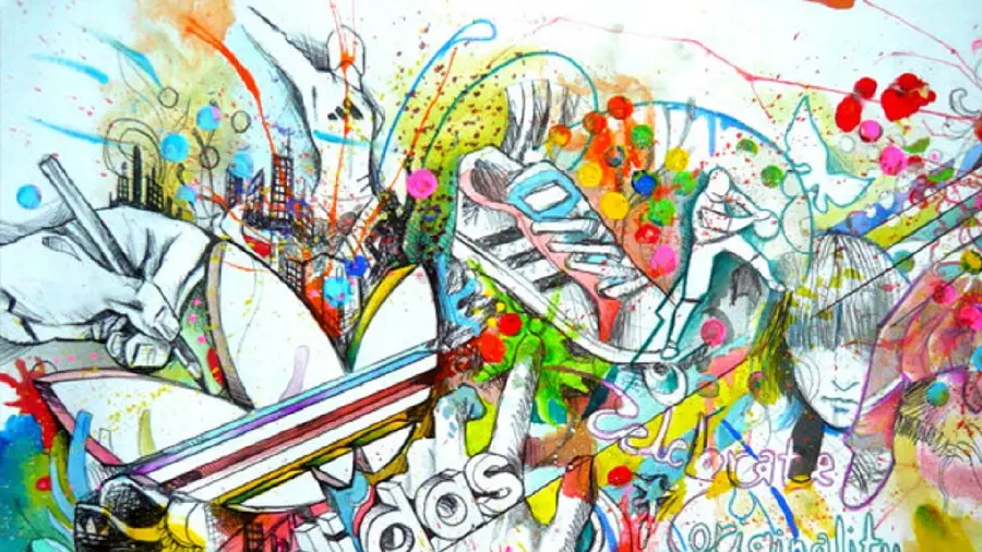 Image of innovative Adidas graffiti art and design
