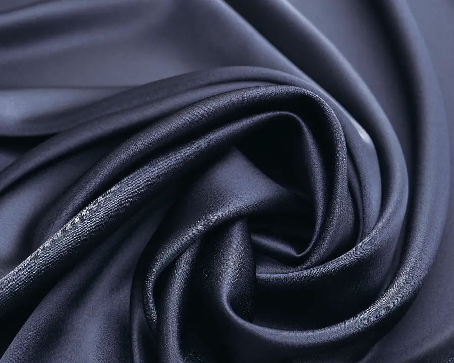 Attractive stock photo of shiny black fabric texture and material