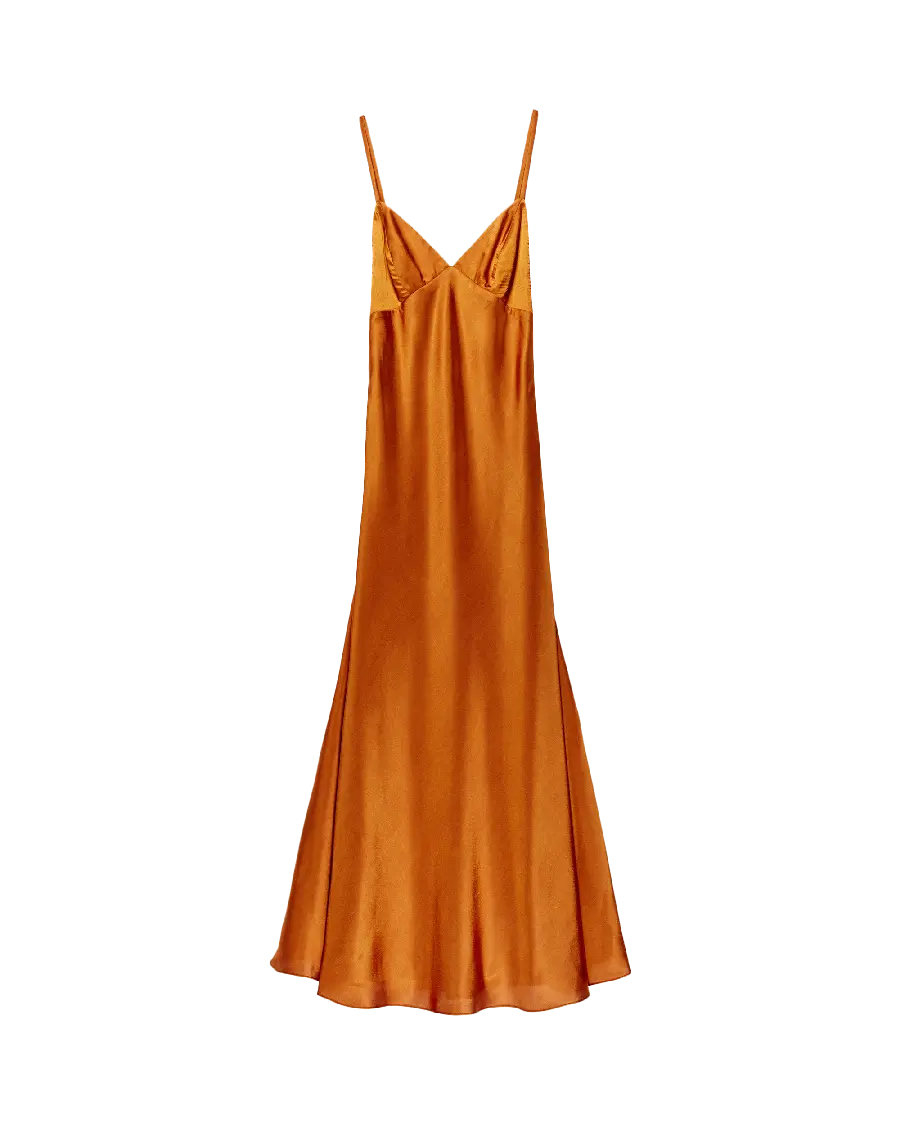 Beautiful nude orange evening dress for dear girls
