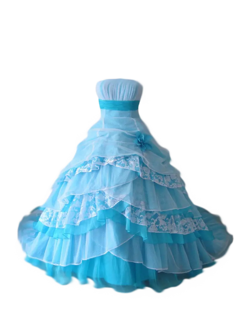 Photo of a beautiful blue evening dress
