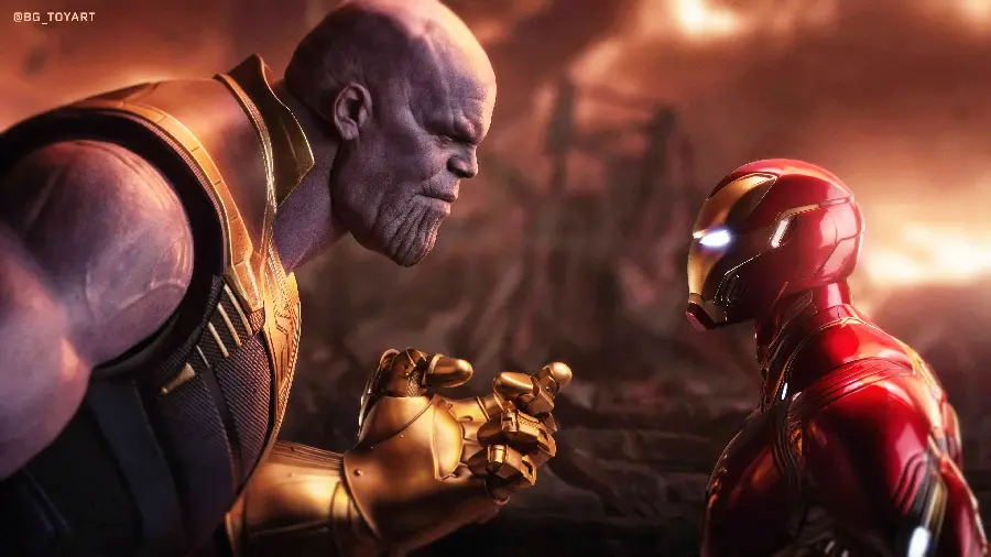 Face to Face Fight Scene Iron Man and Thanos