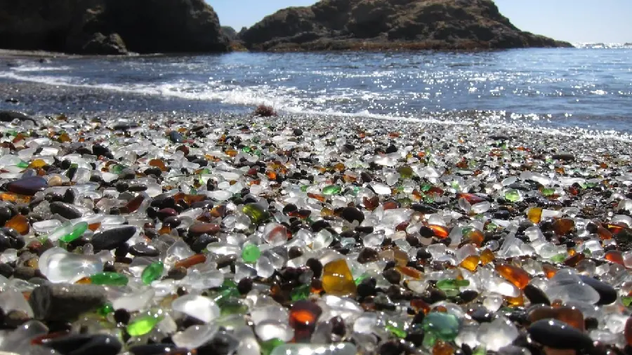 High quality transparent silica stone beach sea glass