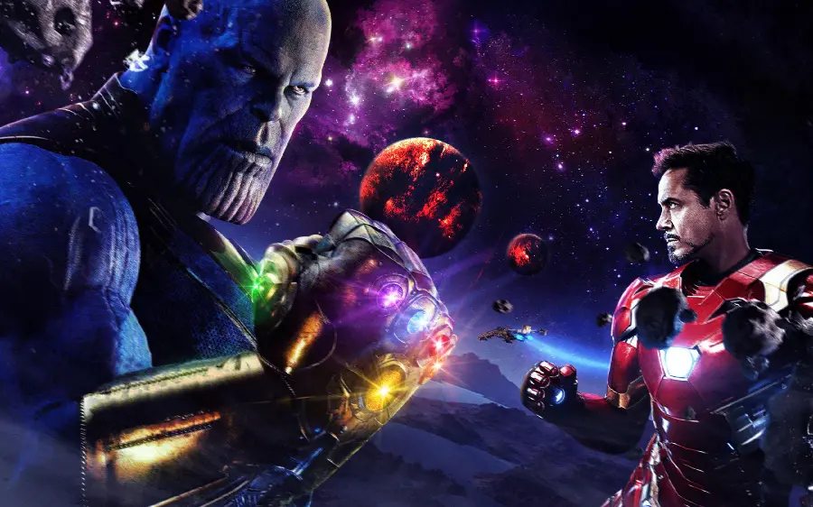 Iron Man and Thanos Background