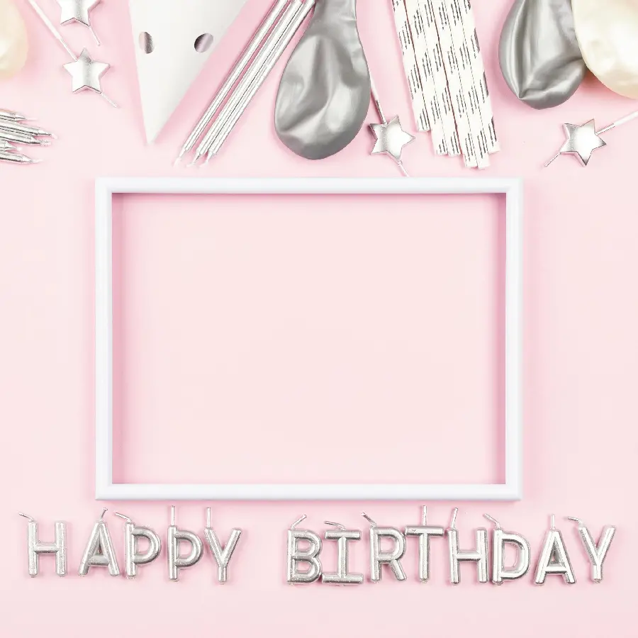 Birthday card stock photo for writing greeting text