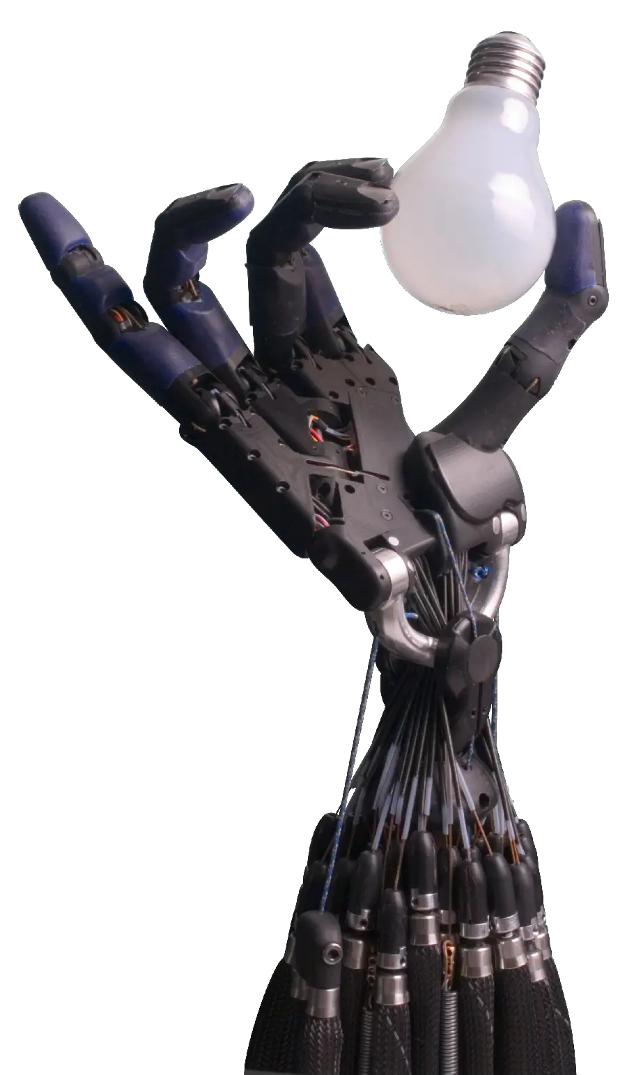 Photo of a lamp in a robot's hand