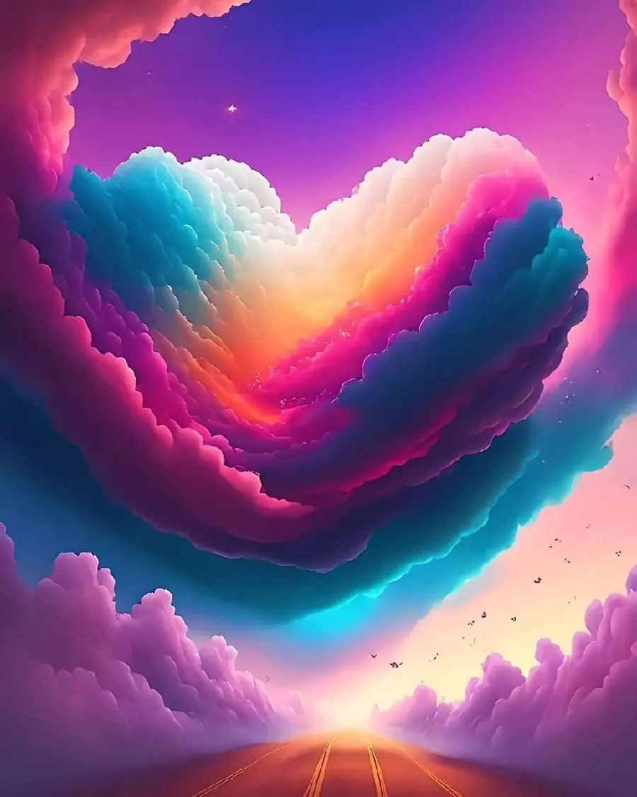 Cloudy and rainbow heart profile picture