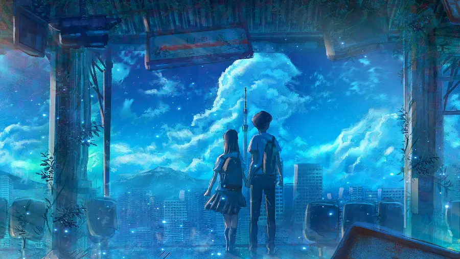 Download Amazing Anime Couple Cartoon Wallpaper