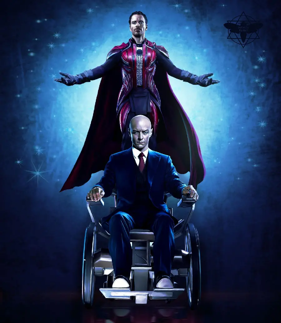 Magneto and Professor X Background Photo