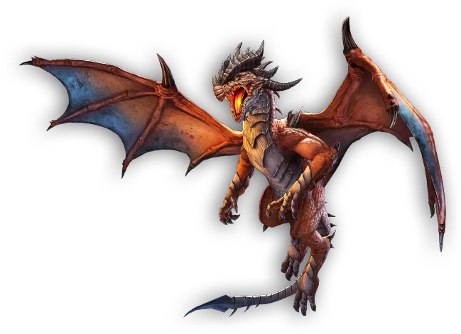 Real flying winged dragon backgroundless photo for printing on a t-shirt