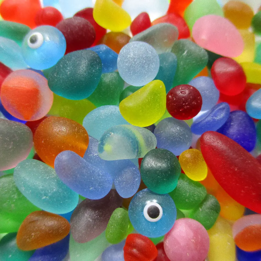 Colorful sea glass for backgrounds in hd quality