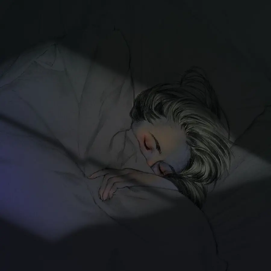 Profile Picture of a Beautiful Girl Sleeping