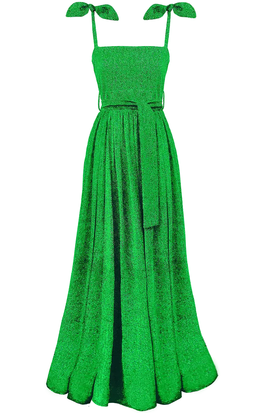 Long green evening dress for beautiful girls