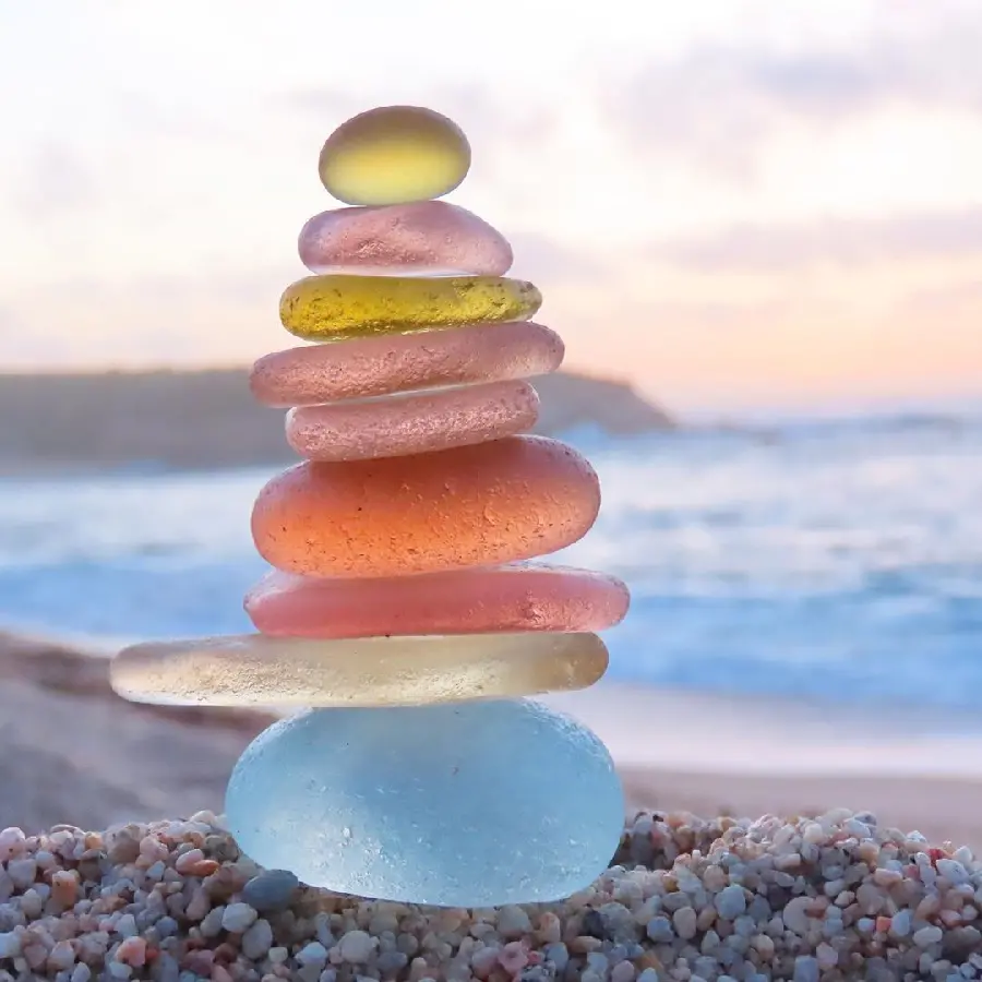 Sea Glass Rocks Photo for Wallpaper