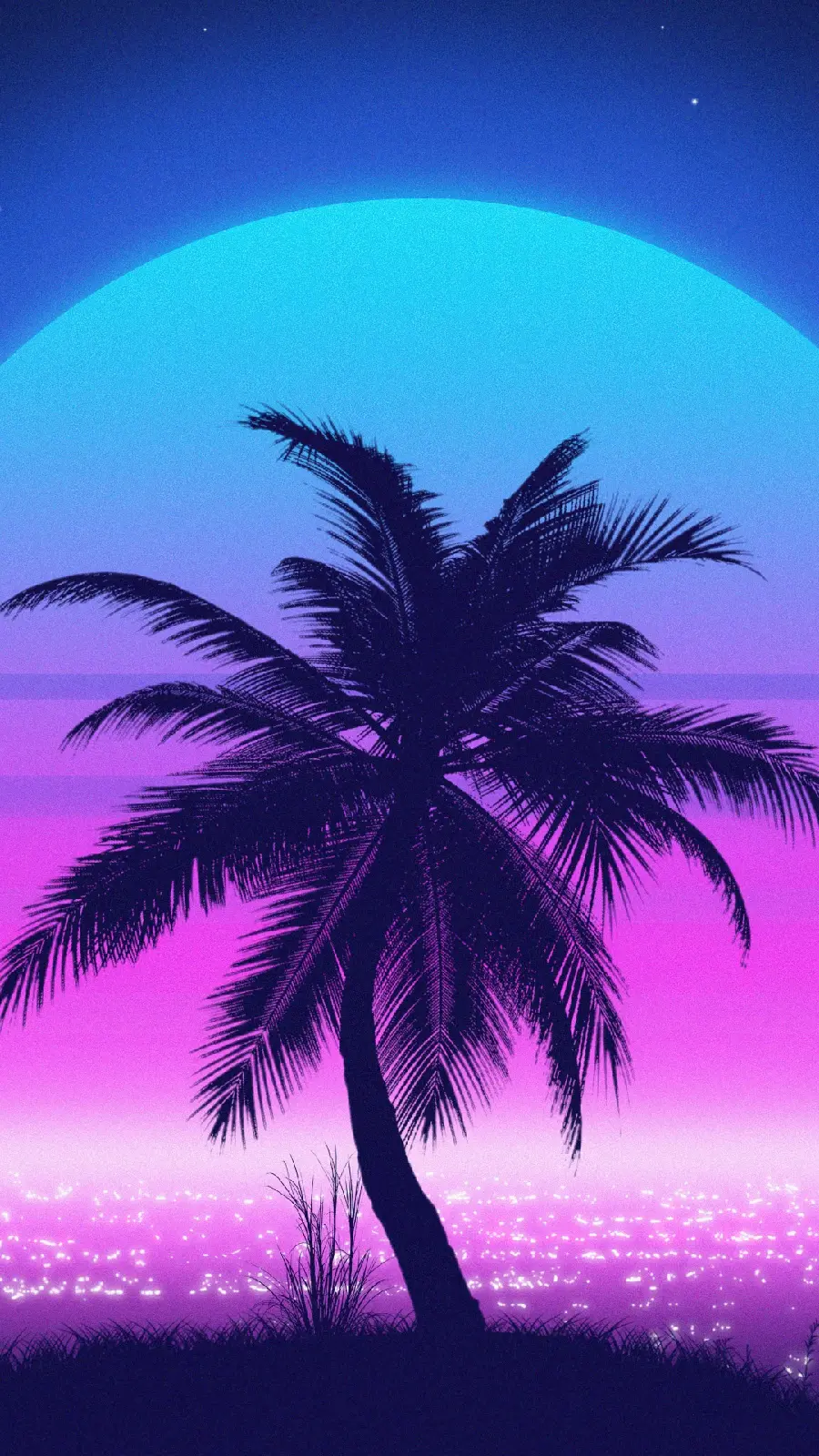 Palm wallpaper with fantasy design for phone