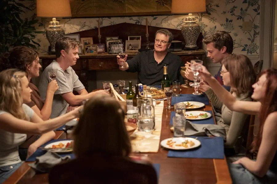 Family eating at the dinner table