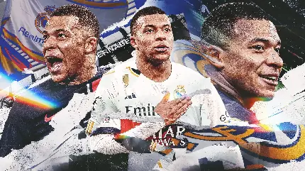 Poster of Mbappe in Real Madrid